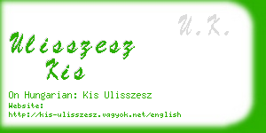 ulisszesz kis business card